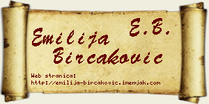 Emilija Birčaković vizit kartica
